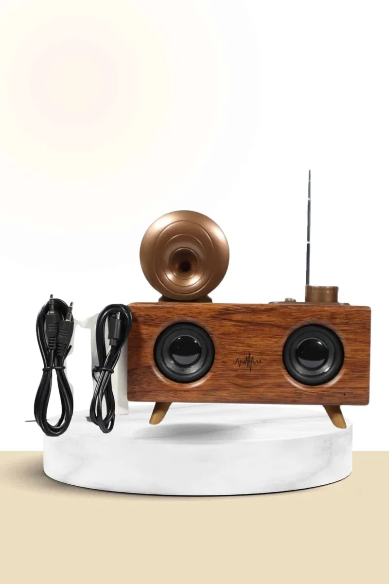 Nostaljik Radyo Bluetooth Bağlantılı Şarjlı Yüksek Ses Kaliteli görsel 2