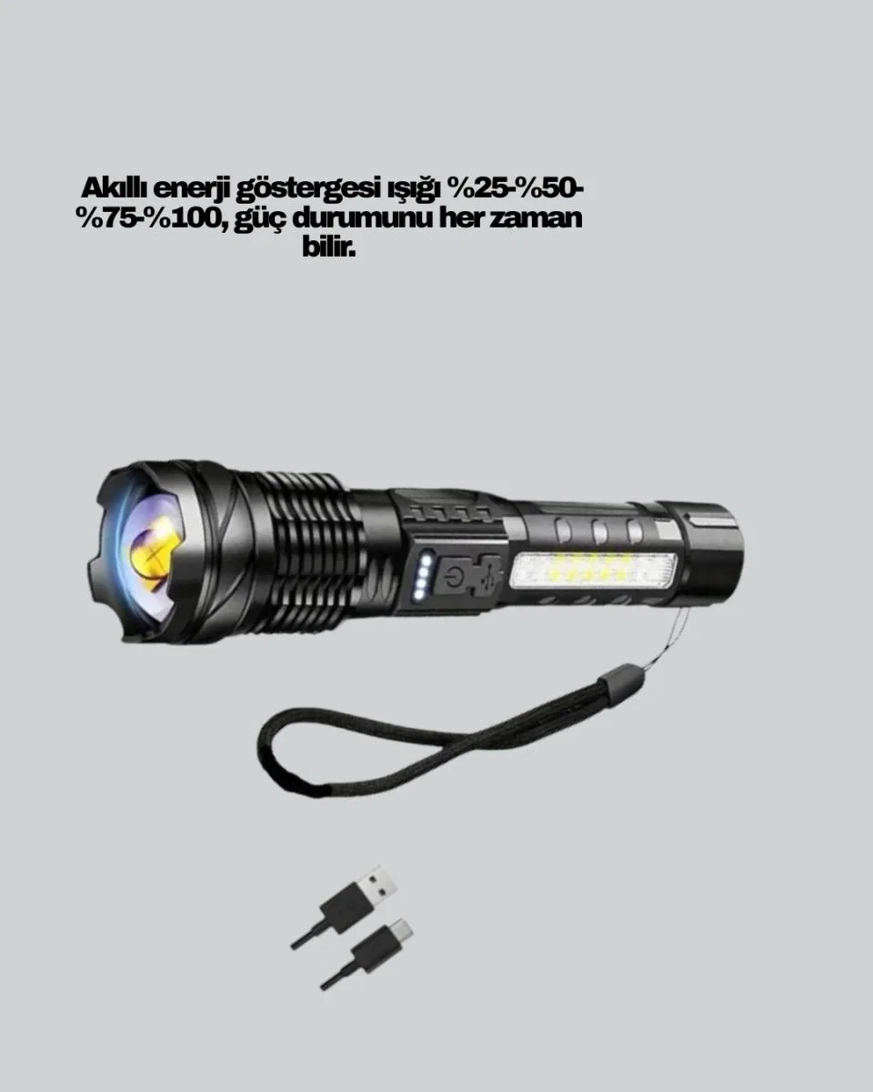 Outdoor Ve Acil Durum İçin Güçlü Led El Feneri görsel 2