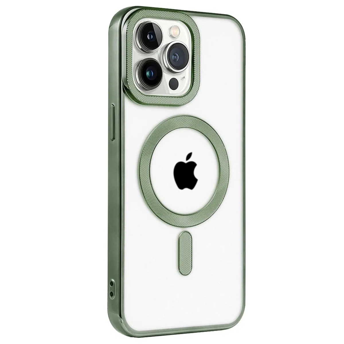 Apple İphone 14 Pro Max Kılıf Kronos Magsafe Kapak - Koyu Yeşil görsel 2