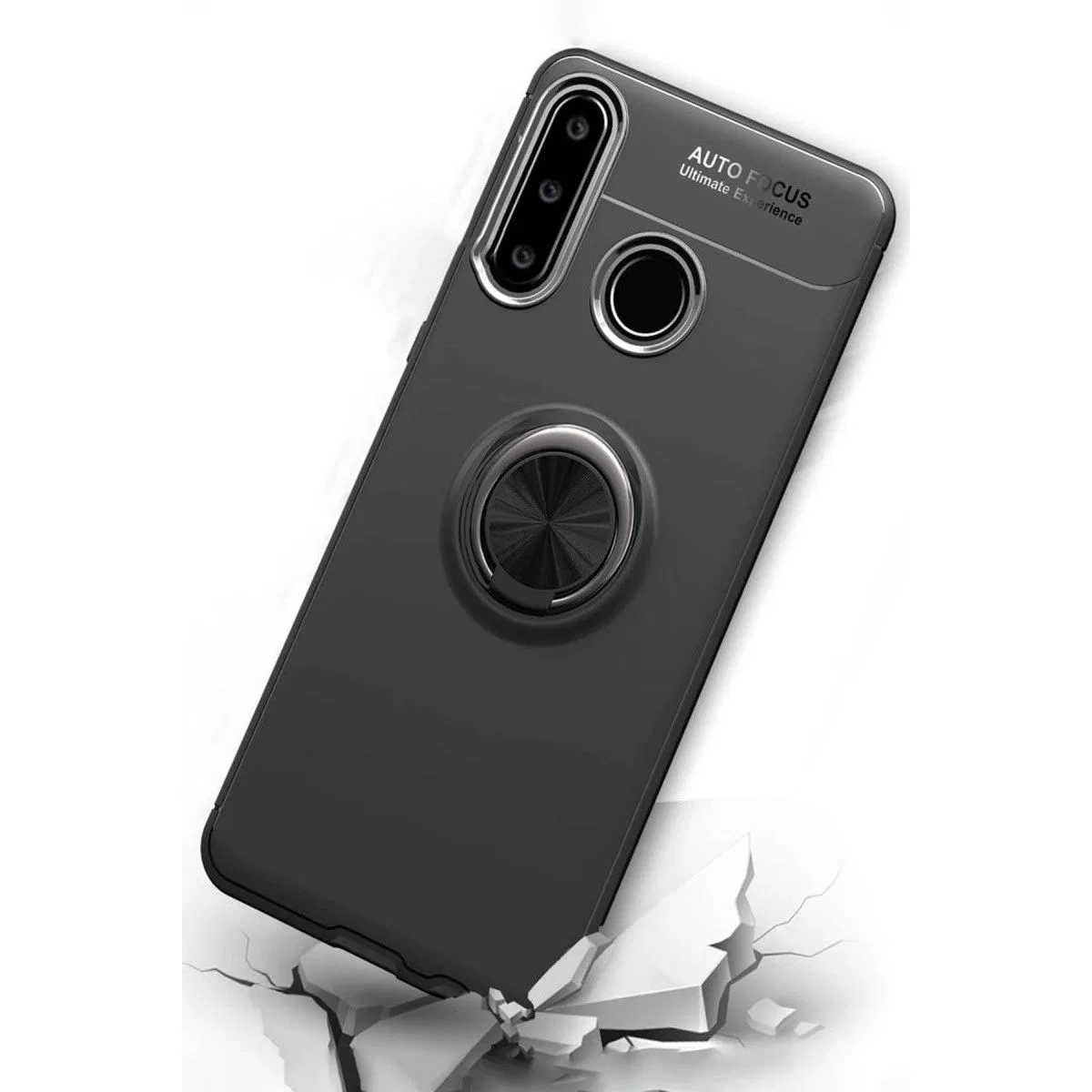 Huawei Y6p Kılıf Range Yüzüklü Silikon - Siyah görsel 5