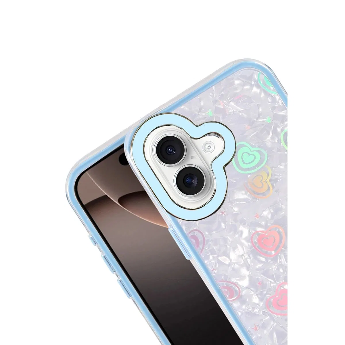 Apple İphone 16 Lumi Desenli Kapak - Mavi görsel 2