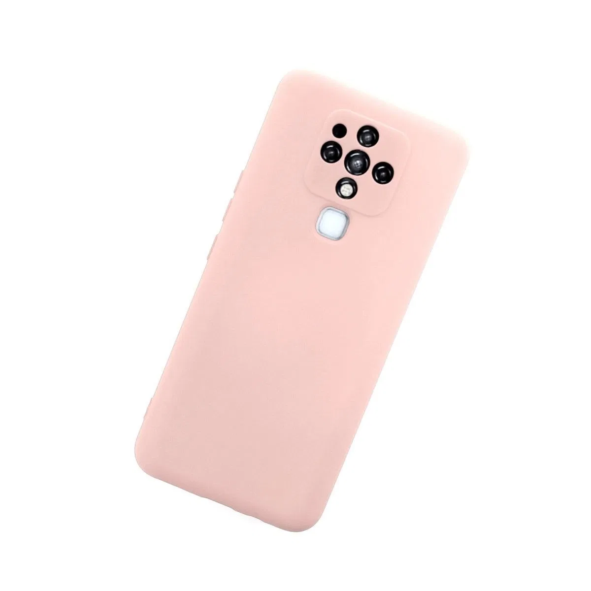 Tecno Camon 16 Kılıf Nano İçi Kadife Silikon - Pudra görsel 3