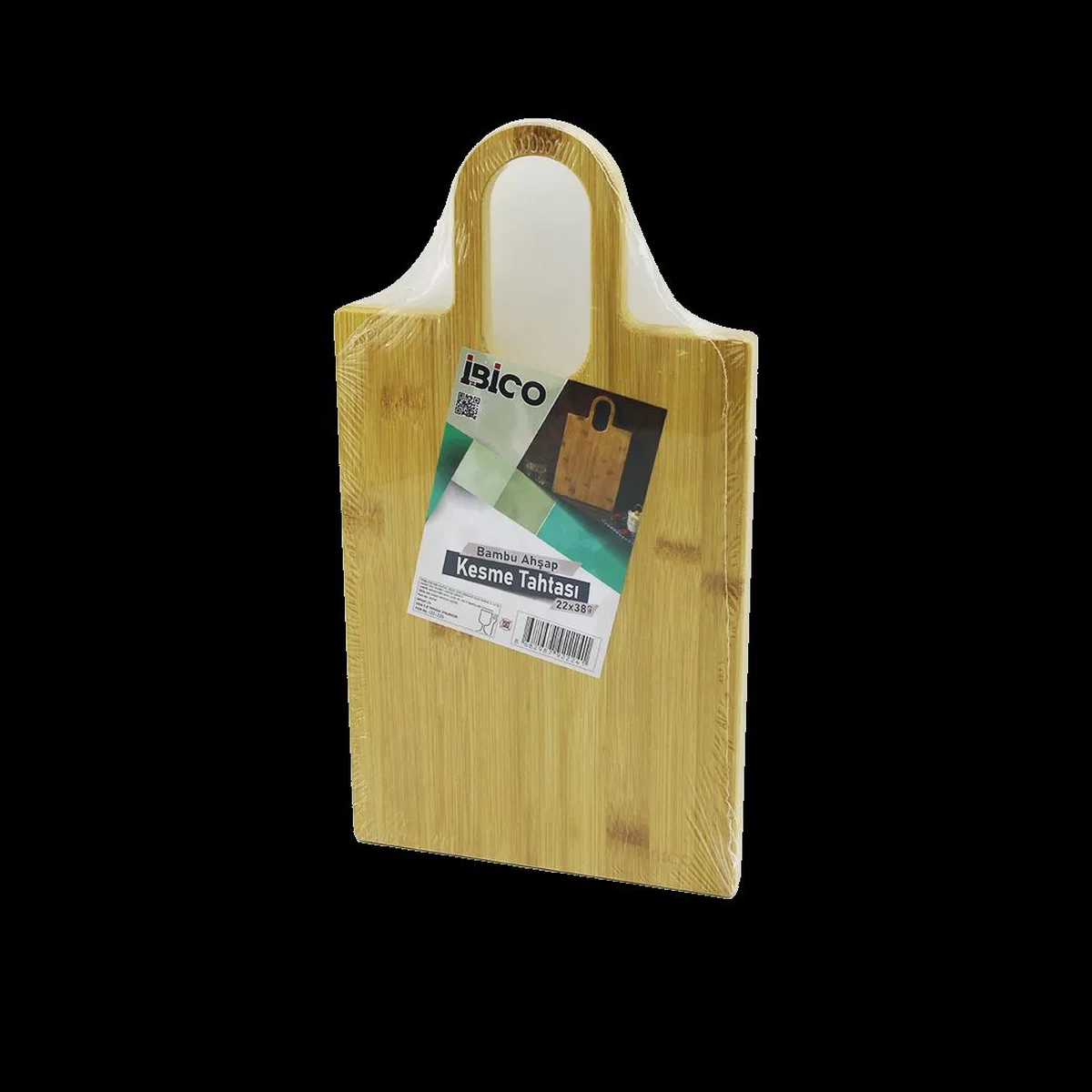 Bambu Kesme Tahtası Oval Kulplu 20x37 cm görsel 2