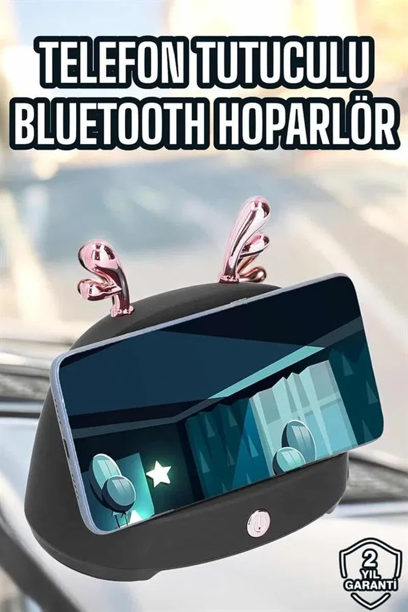 Bluetooth Hoparlör Telefon Tutuculu Akıllı Hoparlör Uzun Pil Ömrü görsel 2