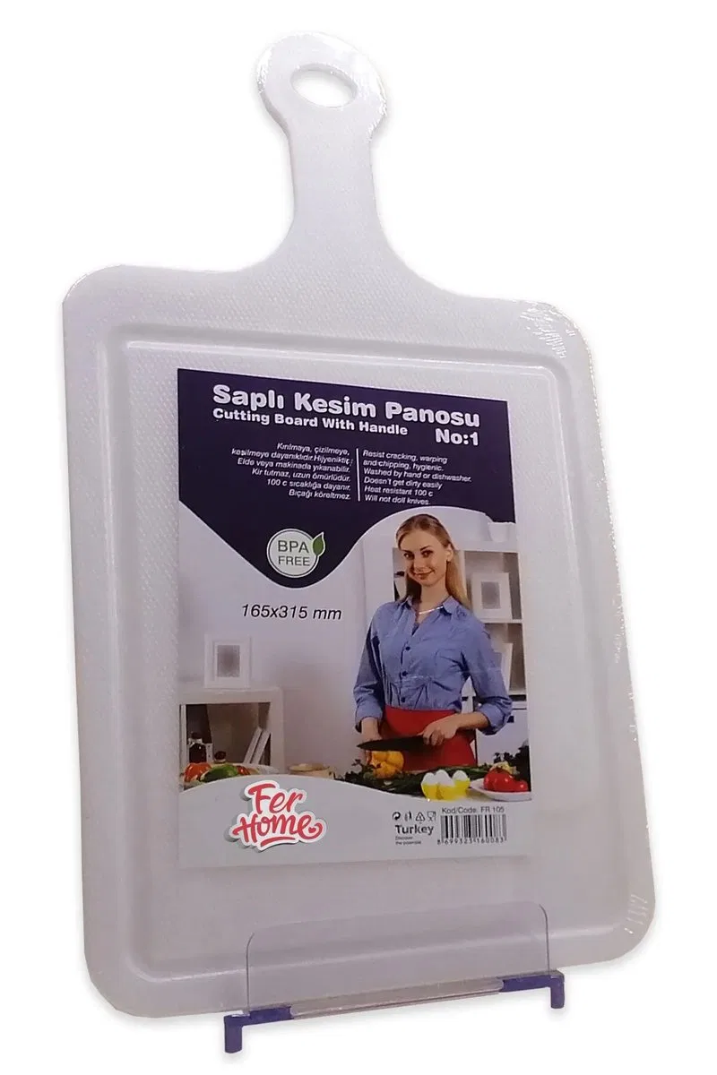 Kesme Tahtası Kaydırmaz Plastik Kesme Sunum Tahtası Pratik Kesim Panosu 165x315 Mm Royaleks-FR-105 görsel 2