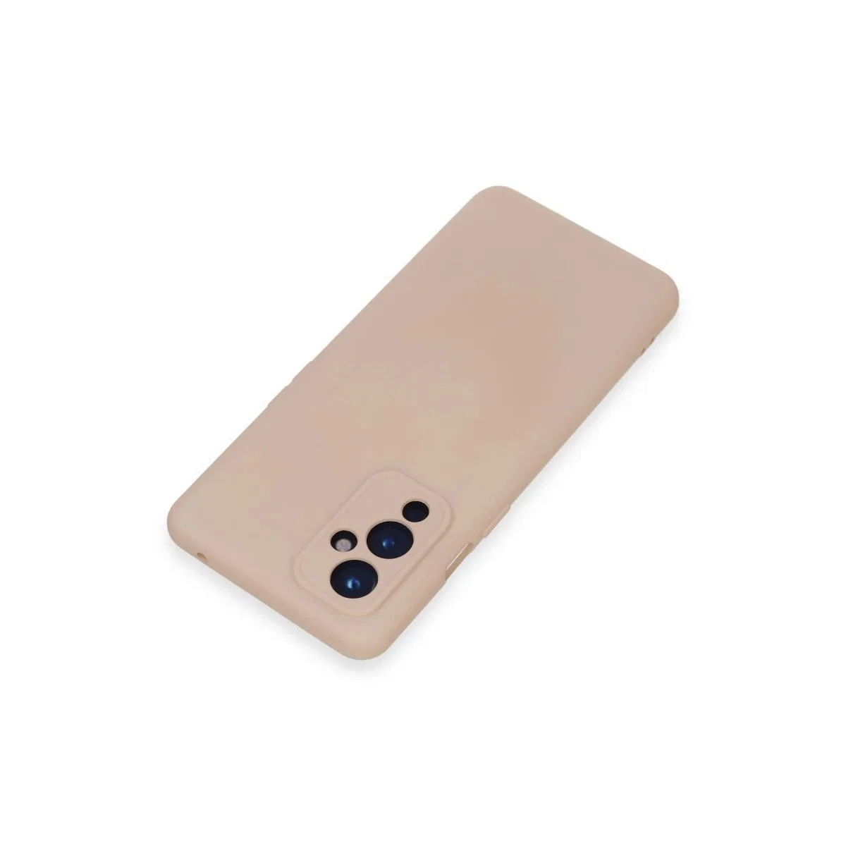 One Plus 9 Kılıf Nano İçi Kadife Silikon - Pudra görsel 3