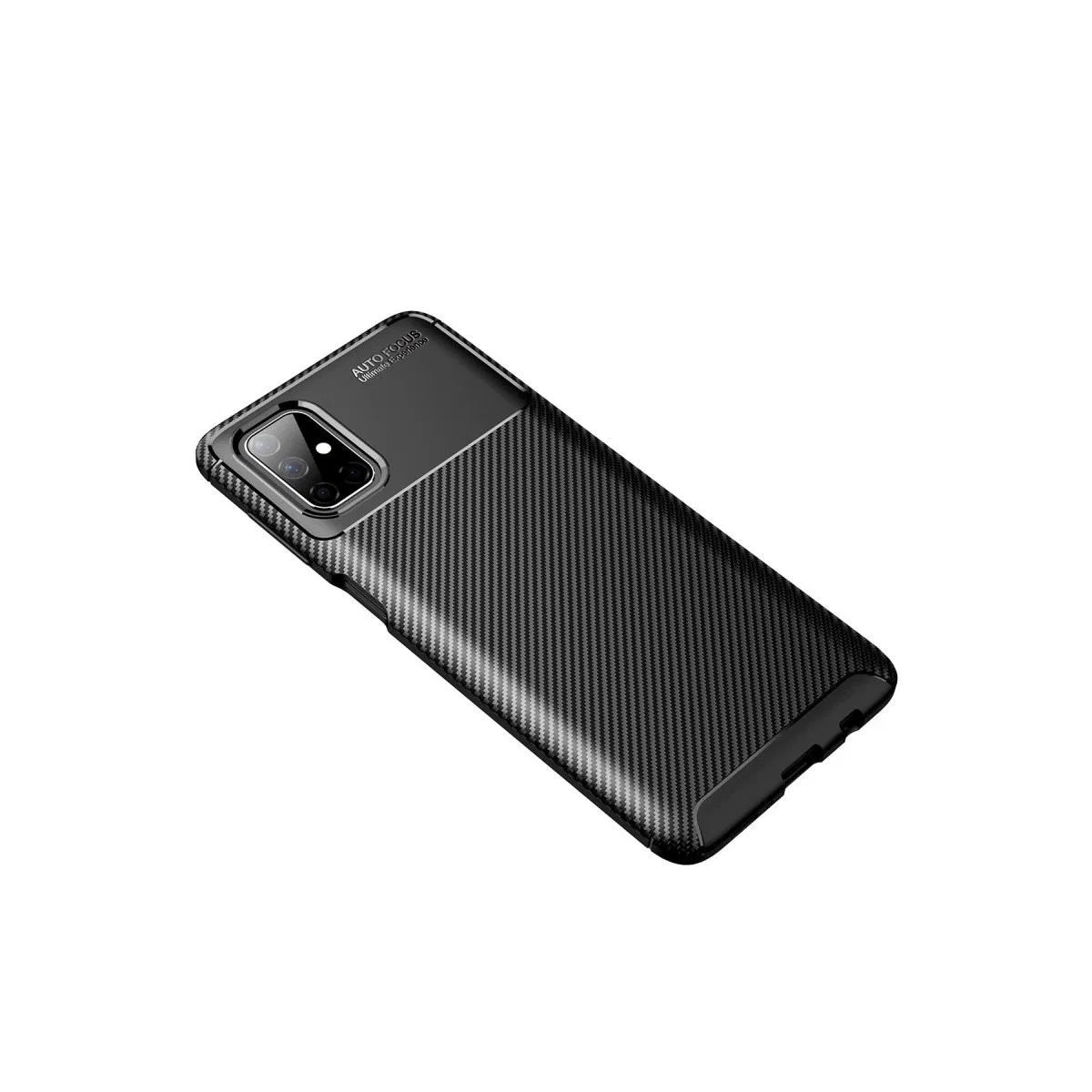 Samsung Galaxy M51 Kılıf Auto Focus Karbon Kapak - Siyah görsel 2