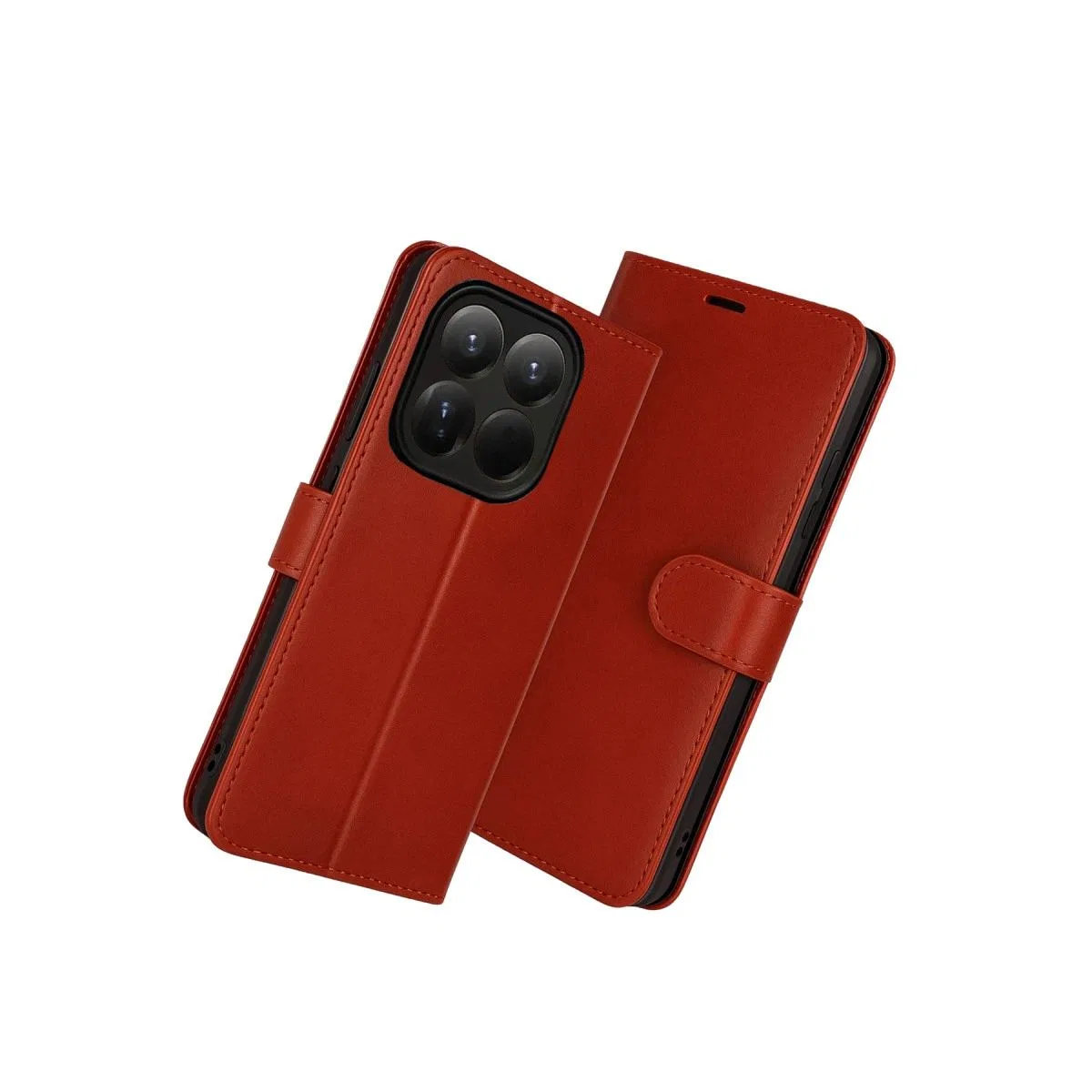 Xiaomi Mi 15t Trend S Plus Kapaklı Kılıf - Kırmızı görsel 3