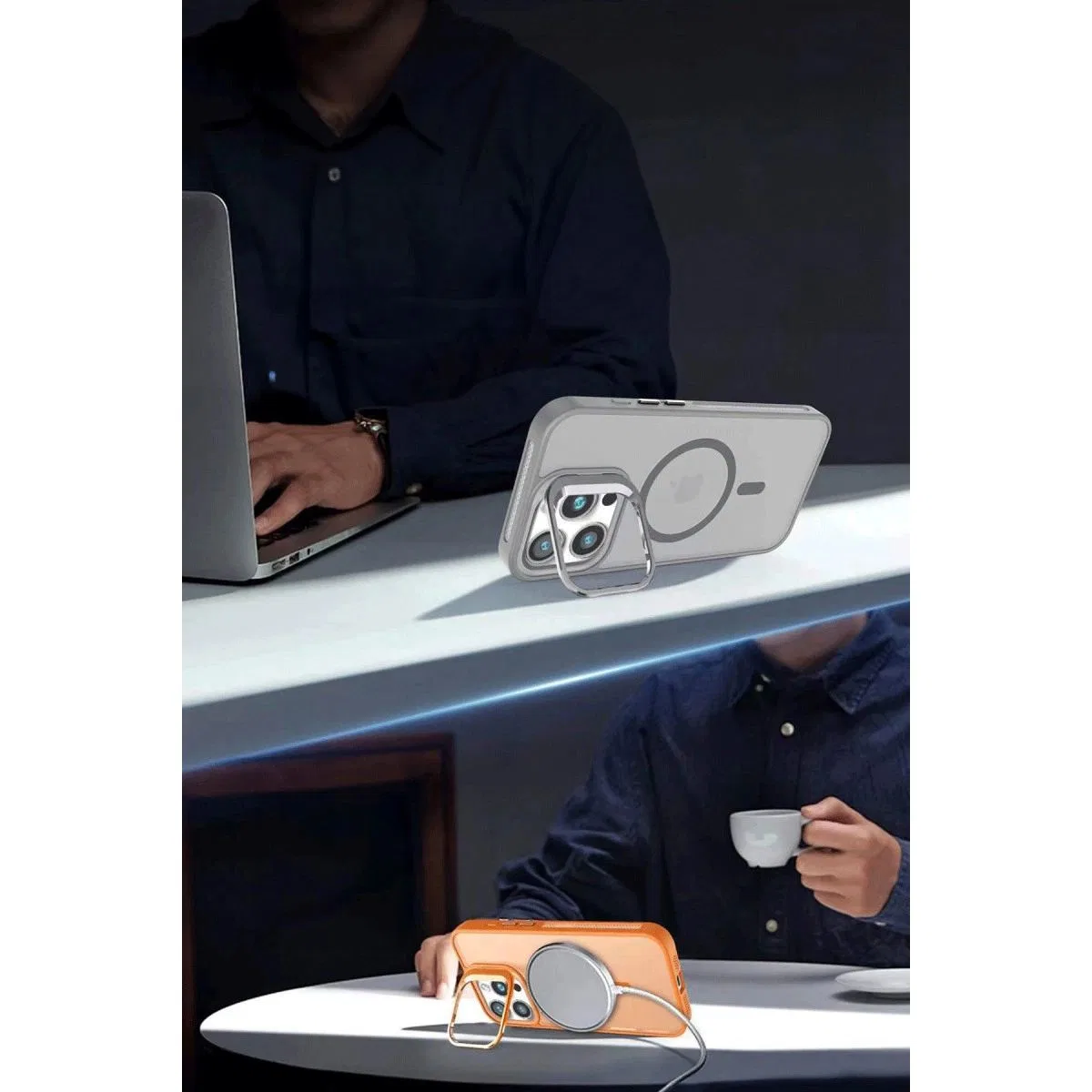 Joko Apple İphone 16 Plus Flet Lens Magsafe Kapak - Derin Mor görsel 4