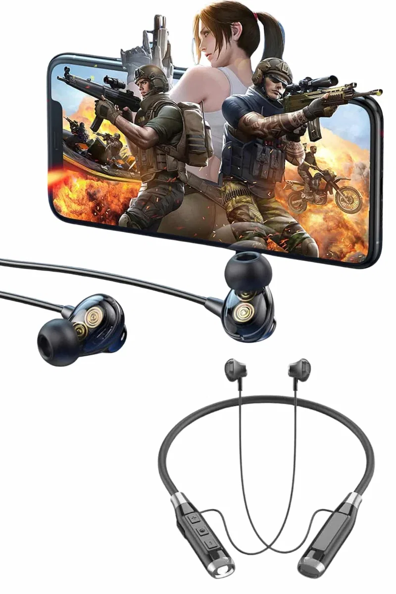 Bluetooth Kulaklık 120 Saat Kullanım Süresi Boyun Askılı Bluetooth Kablosuz Kulaklık görsel 4