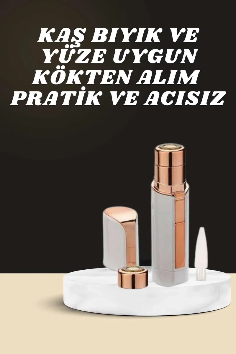 KAŞ BIYIK VE YÜZ EPİLASYON ALETİ VE TİTREŞİMLİ YÜZ TEMİZLEME MASAJ ALETİ İKİLİ SET görsel 2