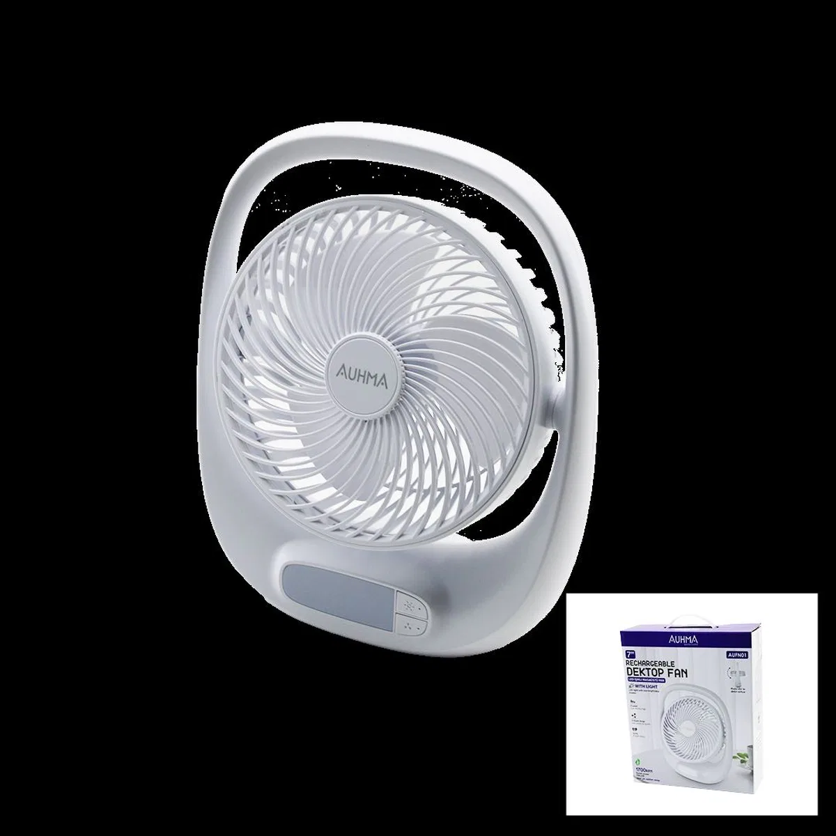 USB Masaüstü Fan 20 cm 3 Kademe Işıklı görsel 2