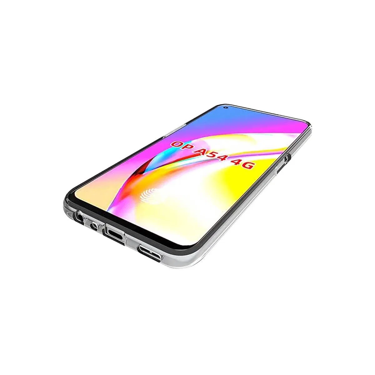 Oppo A54 4g Kılıf Deluxe 2mm Şeffaf Silikon - Şeffaf görsel 4