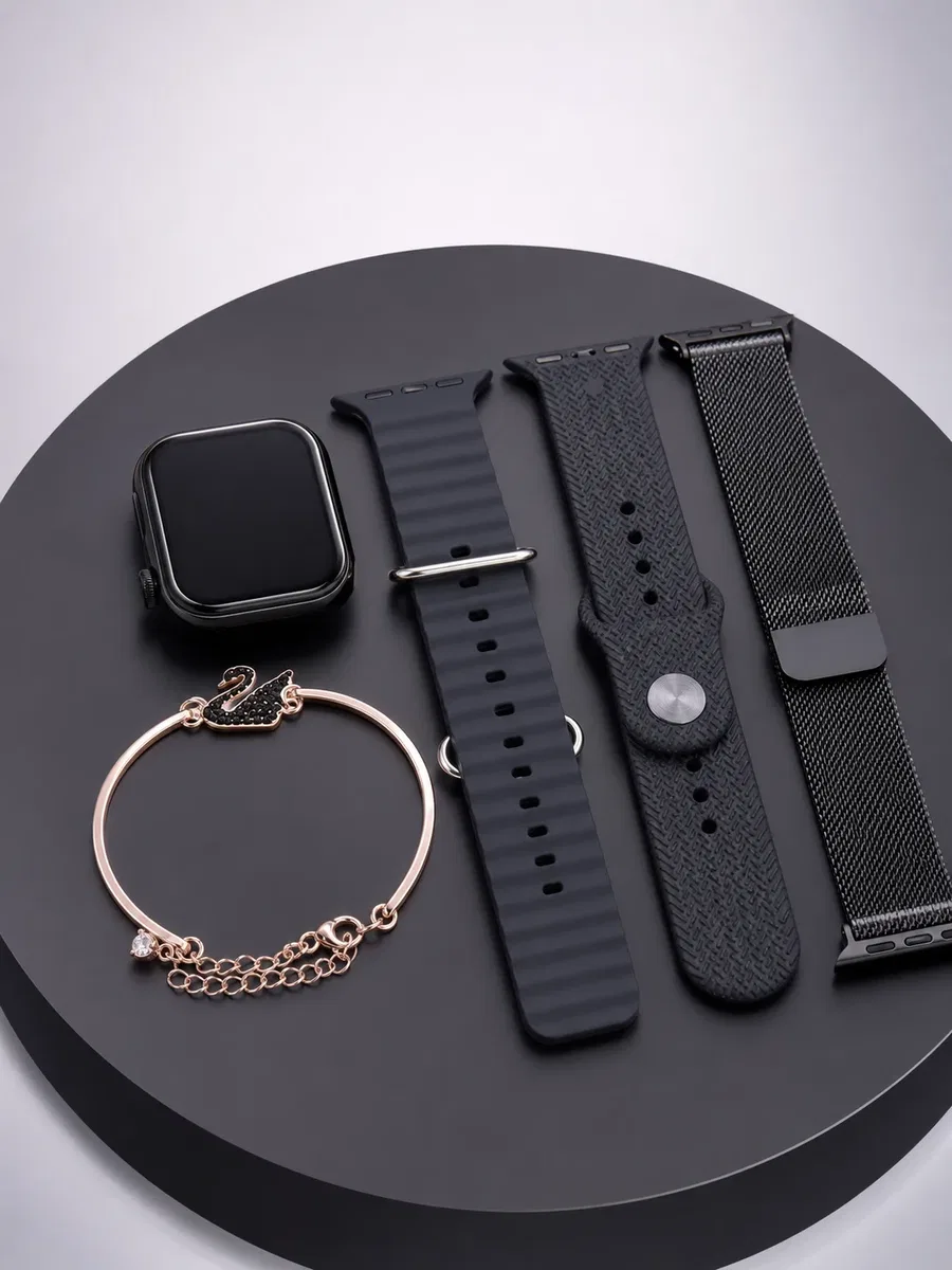AMOLED Ekranlı Bluetooth Aramalı 3 Kordonlu Akıllı Saat görsel 4