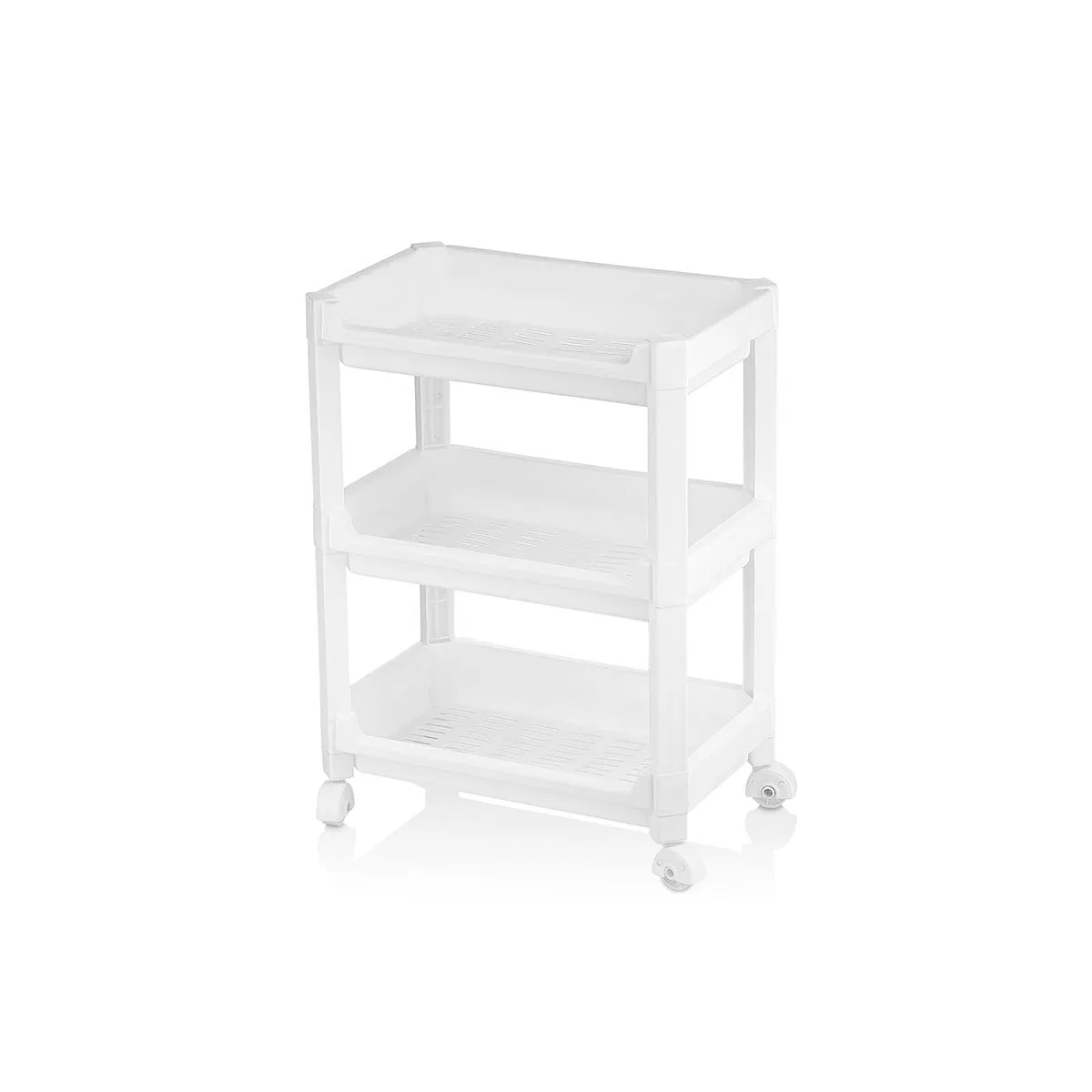 3 Katlı Tekerlekli Sepet Organizer Raf - 352x220x480 mm görsel 2