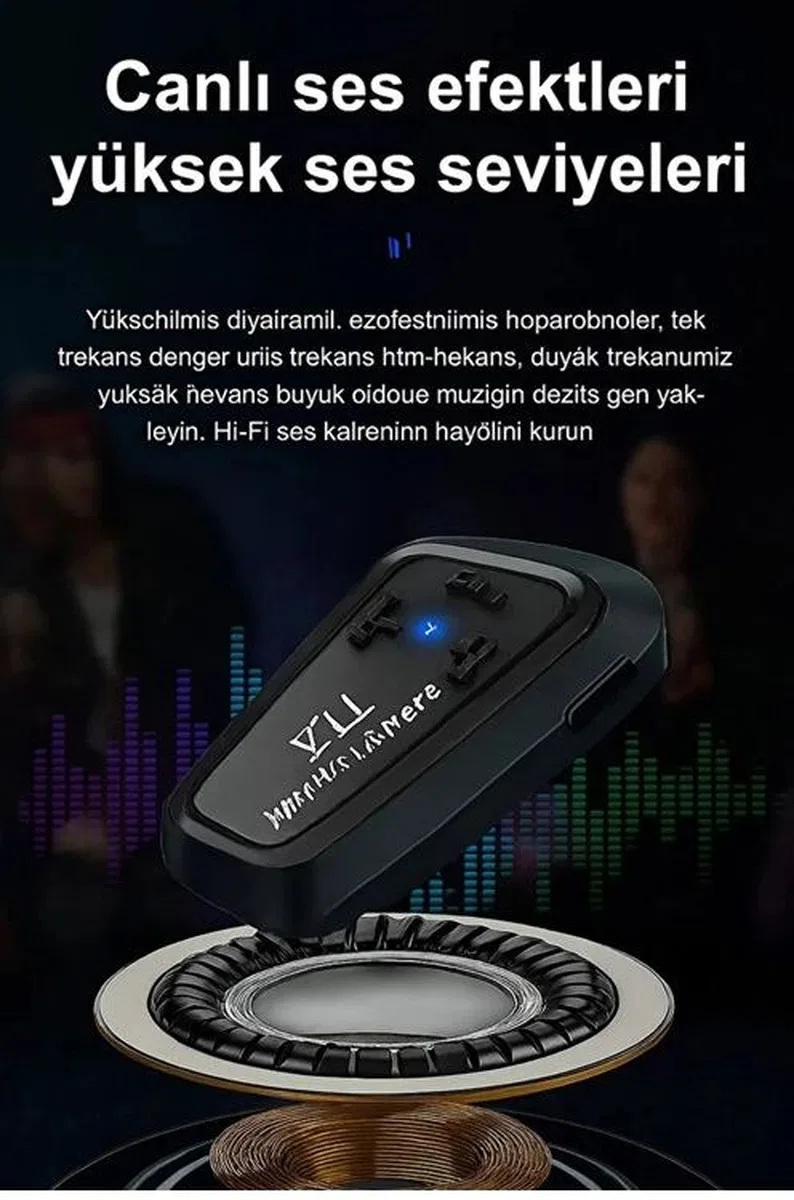 Y11 Bluetooth Kulaklık Mikrofonlu Motosiklet Kulaklığı İntercom Bt 5. 3 görsel 2
