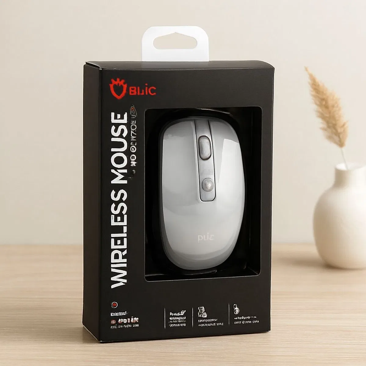 Kablosuz Mouse 1600 DPI Beyaz