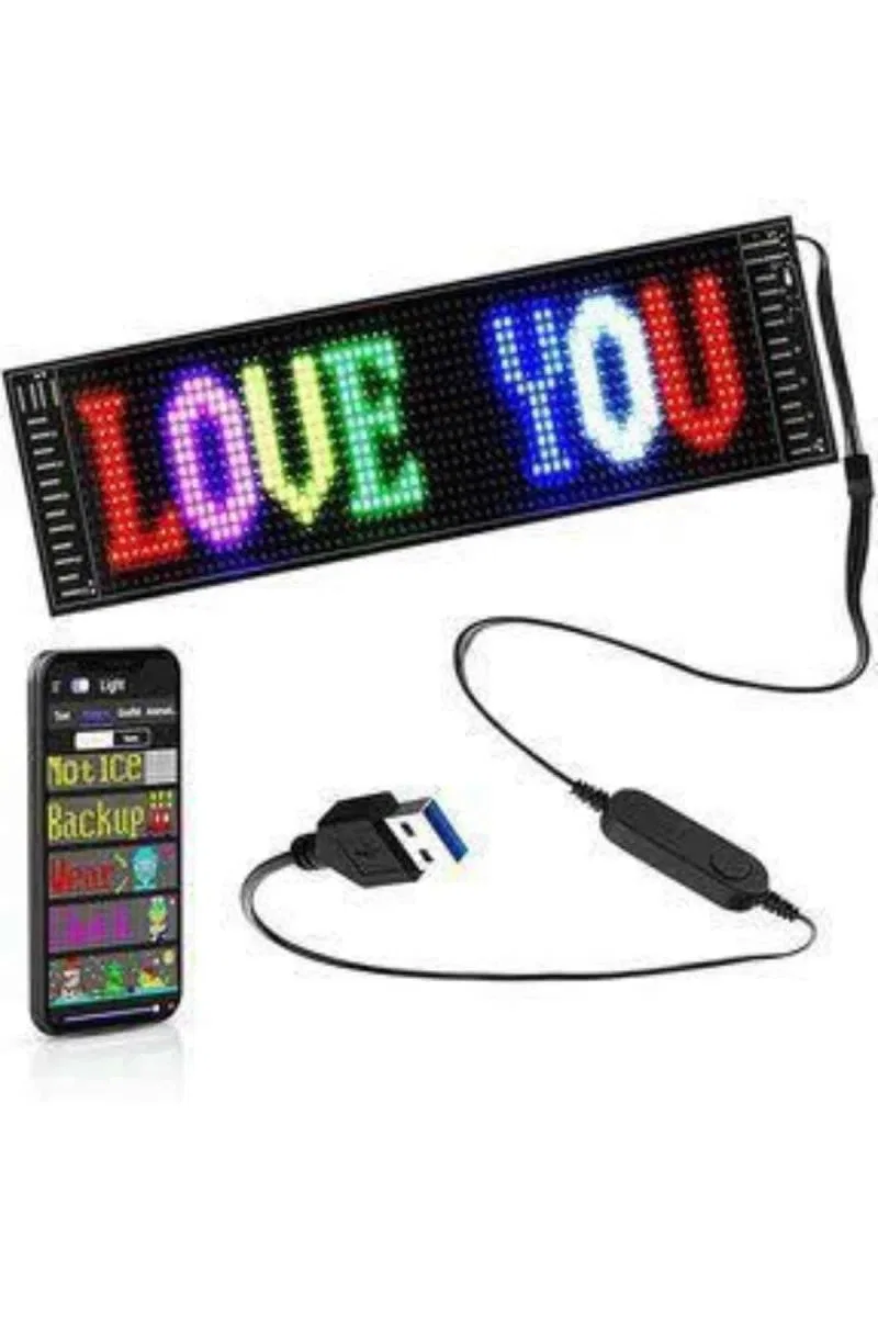 Led Ekran Matrix Panel En Büyük Boy 16x96 Araba Yazısı görsel 4