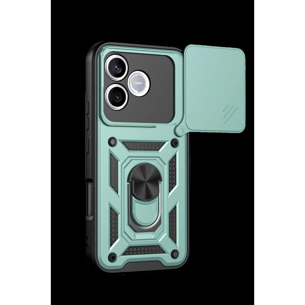 Huawei Honor 600 Lite Pars Lens Yüzüklü Silikon - Yeşil görsel 2