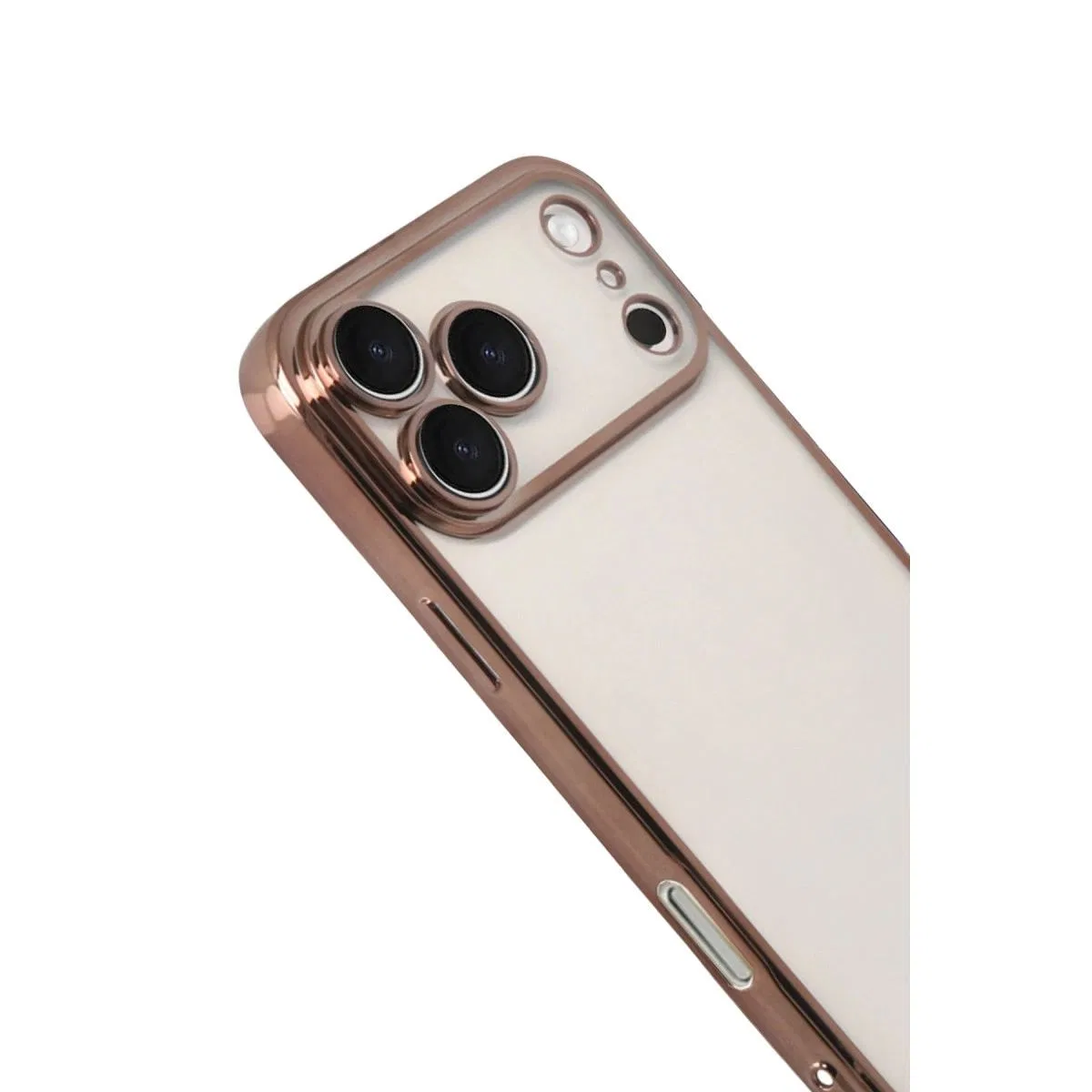 Apple İphone 17 Pro Razer Lensli Silikon - Çöl Titanyum görsel 3