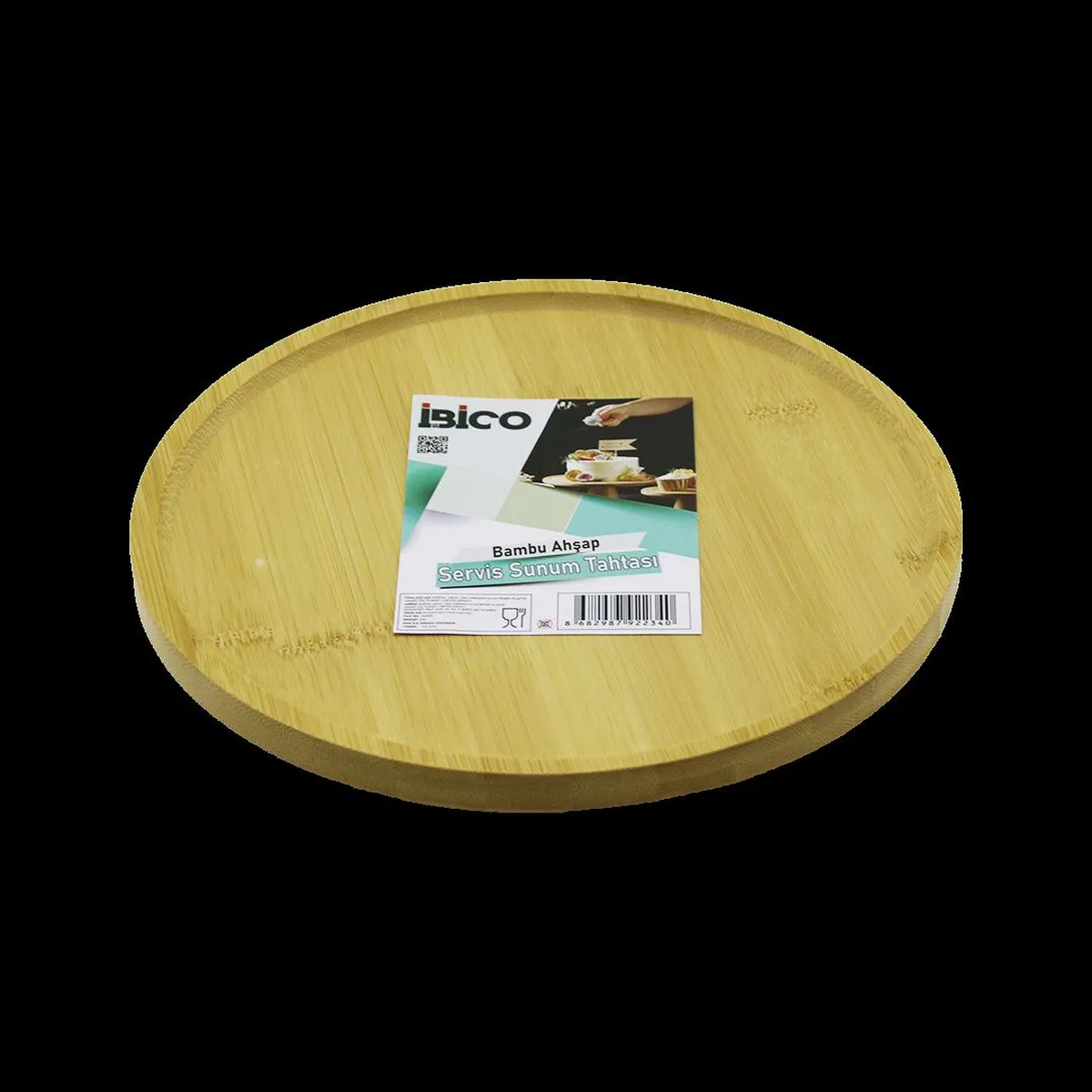 Bambu Yuvarlak Sunum Tepsisi 24. 5 cm Ayaklı görsel 2