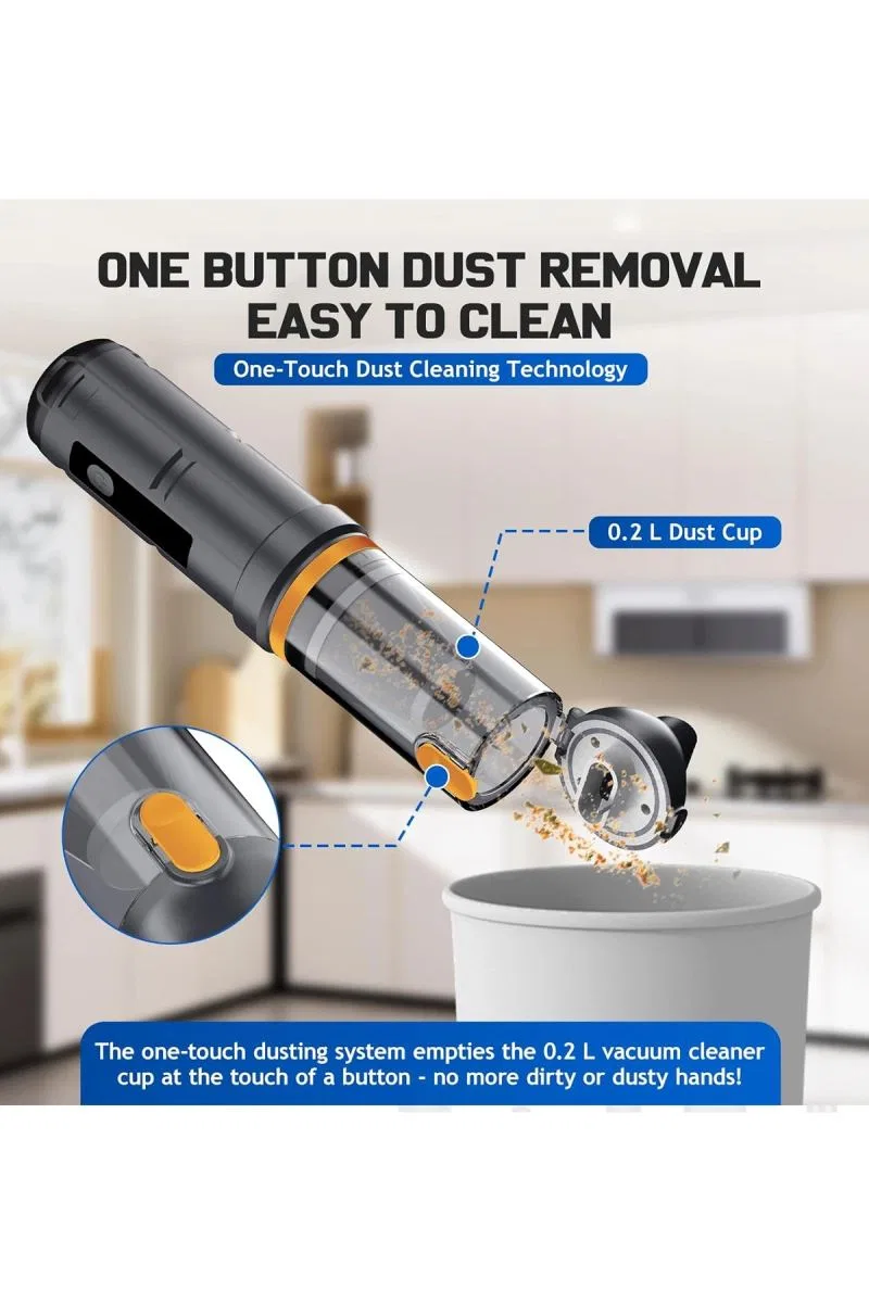 Araç Süpürgesi Şarjlı 120w 20. 000pa Göstergeli Yeni Nesil Metal Filtre Extra Vakum Ve Üfleme görsel 2