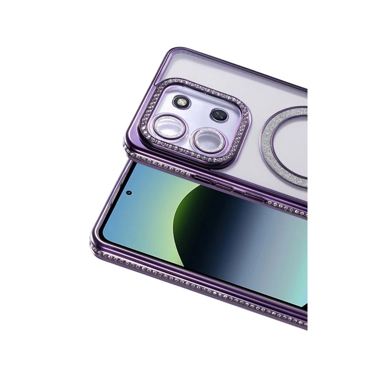 Xiaomi Redmi 15c 4g Joke Simli Magneticsafe Kılıf - Derin Mor görsel 2