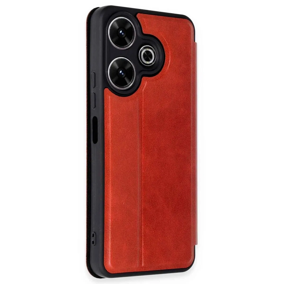 Xiaomi Redmi 13 4g Kılıf Flip Cover - Kırmızı görsel 2