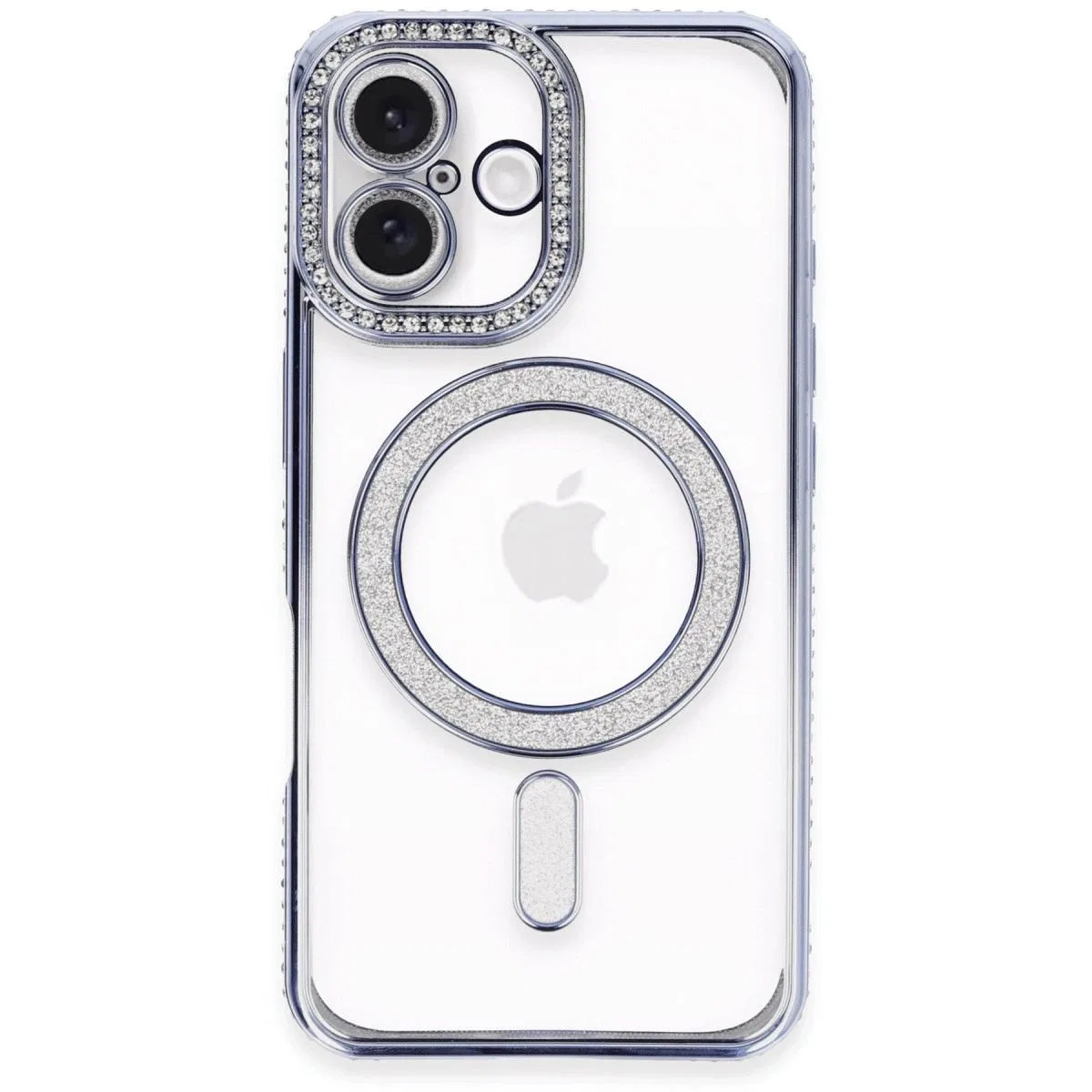 Apple İphone 16 Kılıf Joke Simli Magneticsafe Kılıf - Mavi görsel 2