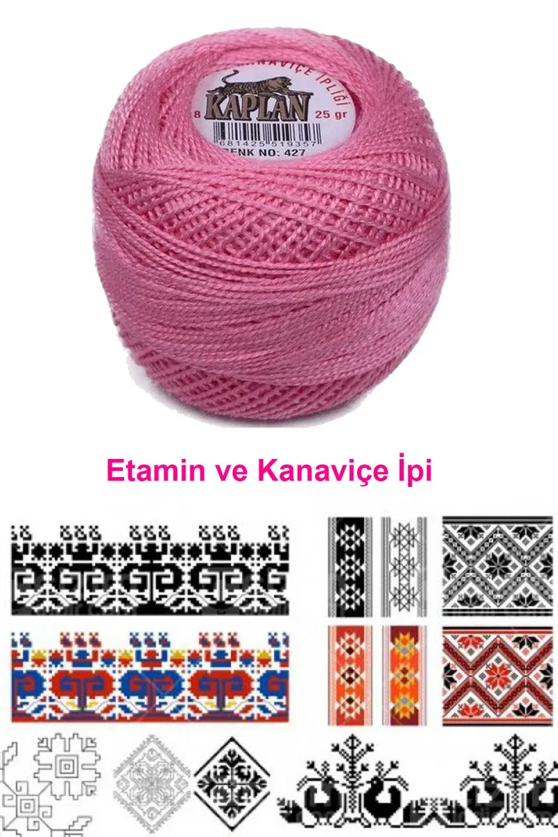 Kaplan Etamin Ve Kanaviçe İpi 8 No Kod/Renk: 427 - Royaleks görsel 2