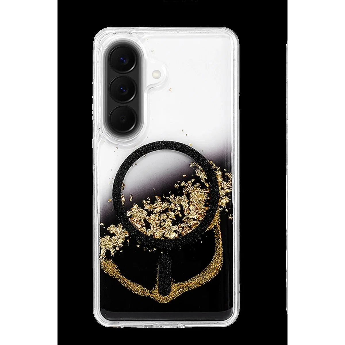Onegif Samsung Galaxy A56 Lotus Simli Magsafe Kapak - Siyah görsel 3