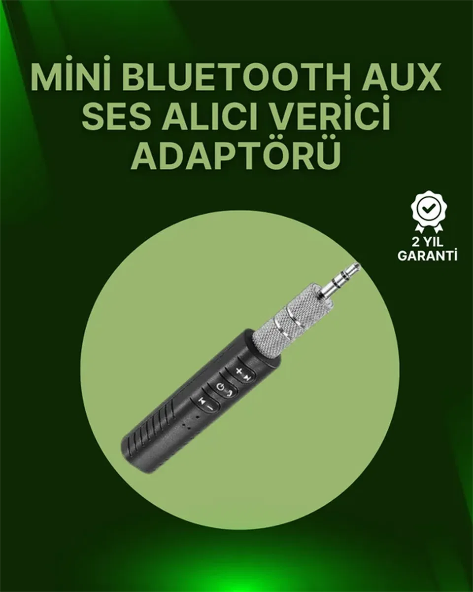 Bluetooth 4. 1 Ses Alıcısı | 3. 5mm Girişli Hoparlör & Kulaklıklar İçin Kablosuz Dönüştürücü