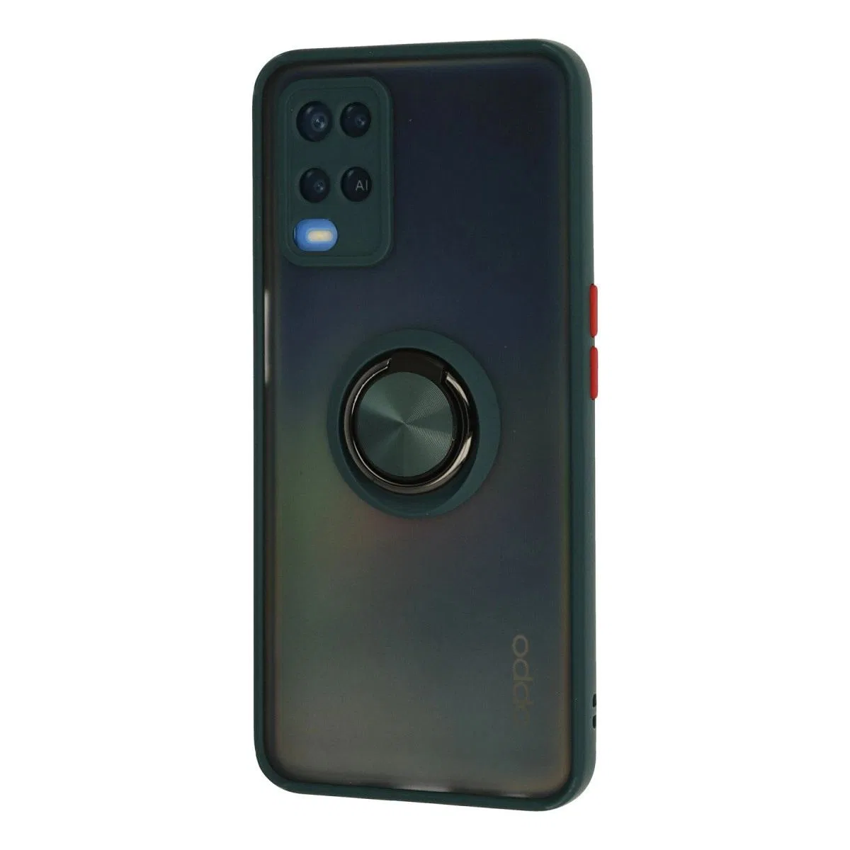 Oppo A54 4g Kılıf Montreal Yüzüklü Silikon Kapak - Yeşil görsel 2
