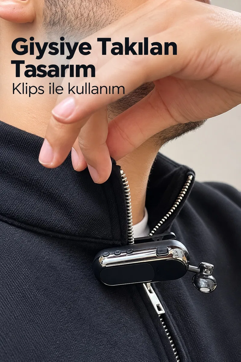 Geri Çekilebilir Kablolu Bluetooth Kulaklık görsel 5