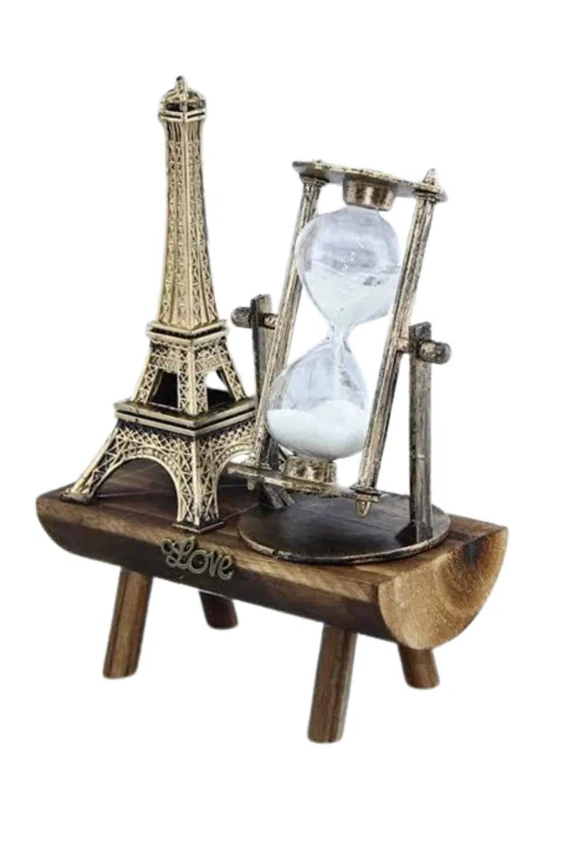 Paris Eyfel Kulesi Hediyelik Eyfel Retro Kum Saati Dekoratif Eşya Yeni Nesil görsel 3