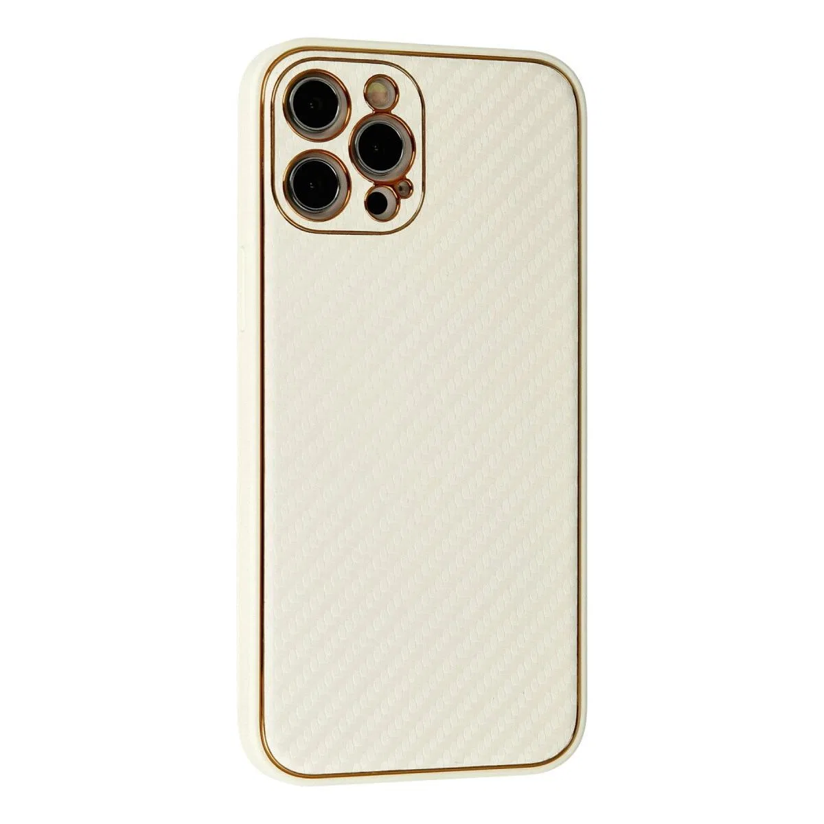Apple İphone 12 Pro Kılıf Coco Karbon Silikon - Beyaz görsel 2