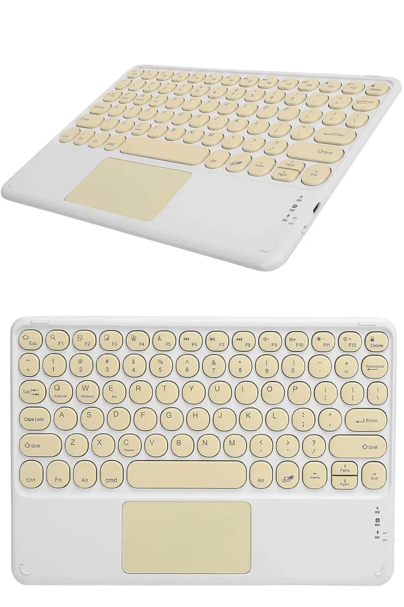 Bluetooth Touchpad Klavye Ultra İnce Taşınabilir Q Klavye görsel 5
