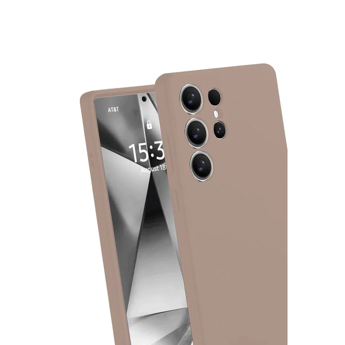 Samsung Galaxy S25 Ultra Kılıf Nano İçi Kadife Silikon - Pudra görsel 2