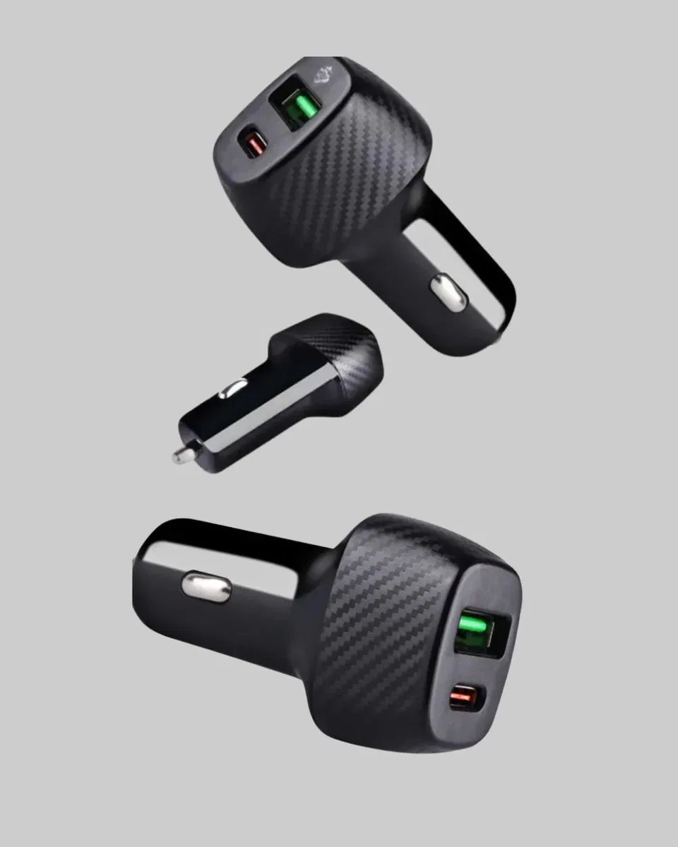 PD Destekli 38W Araç Şarj Başlığı Type-C + USB Çift Çıkış Hızlı Şarj görsel 4