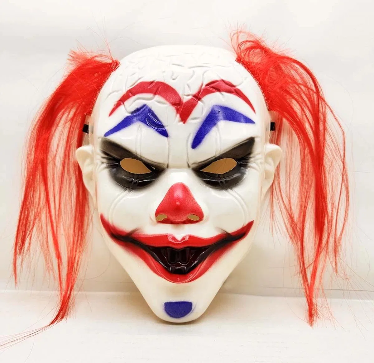 Kızıl Saçlı Joker Palyaço Maskesi görsel 2