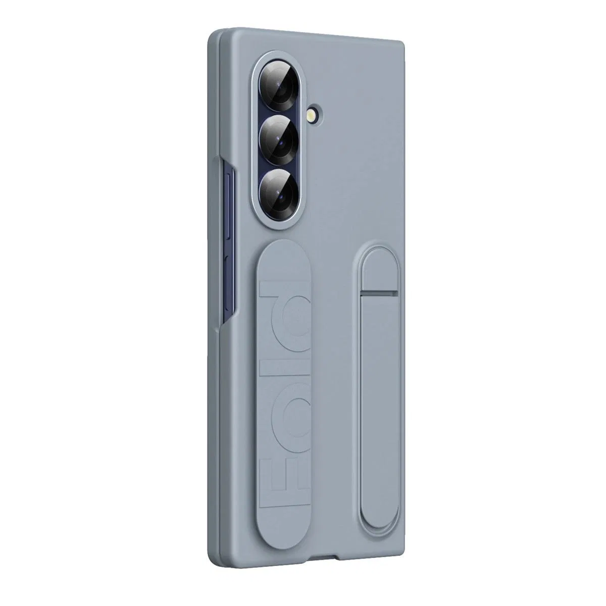 Newface Samsung Galaxy Z Fold 7 Kılıf Costa Standlı Kapak - Gri görsel 2