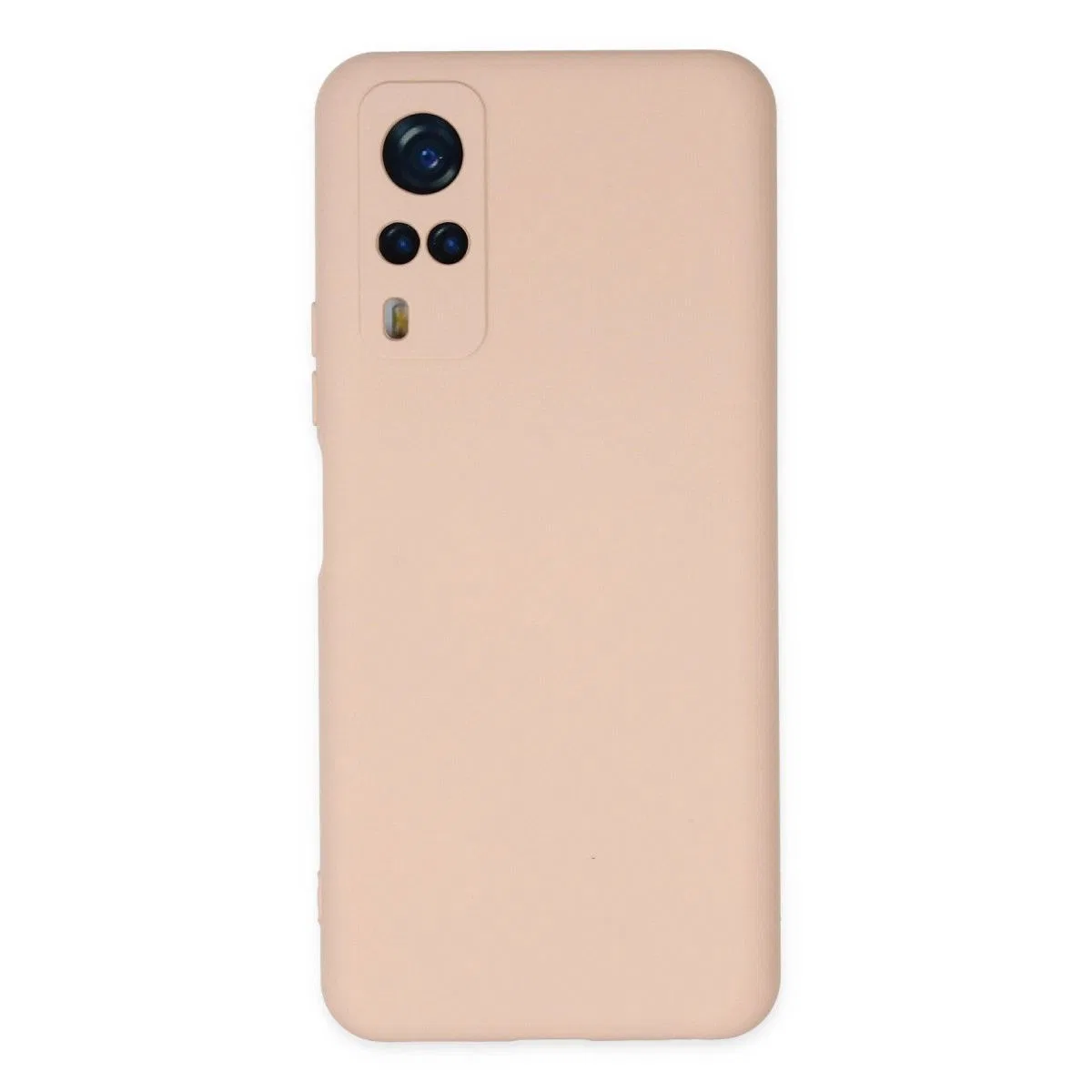 Vivo Y53s Kılıf Nano İçi Kadife Silikon - Pudra görsel 2