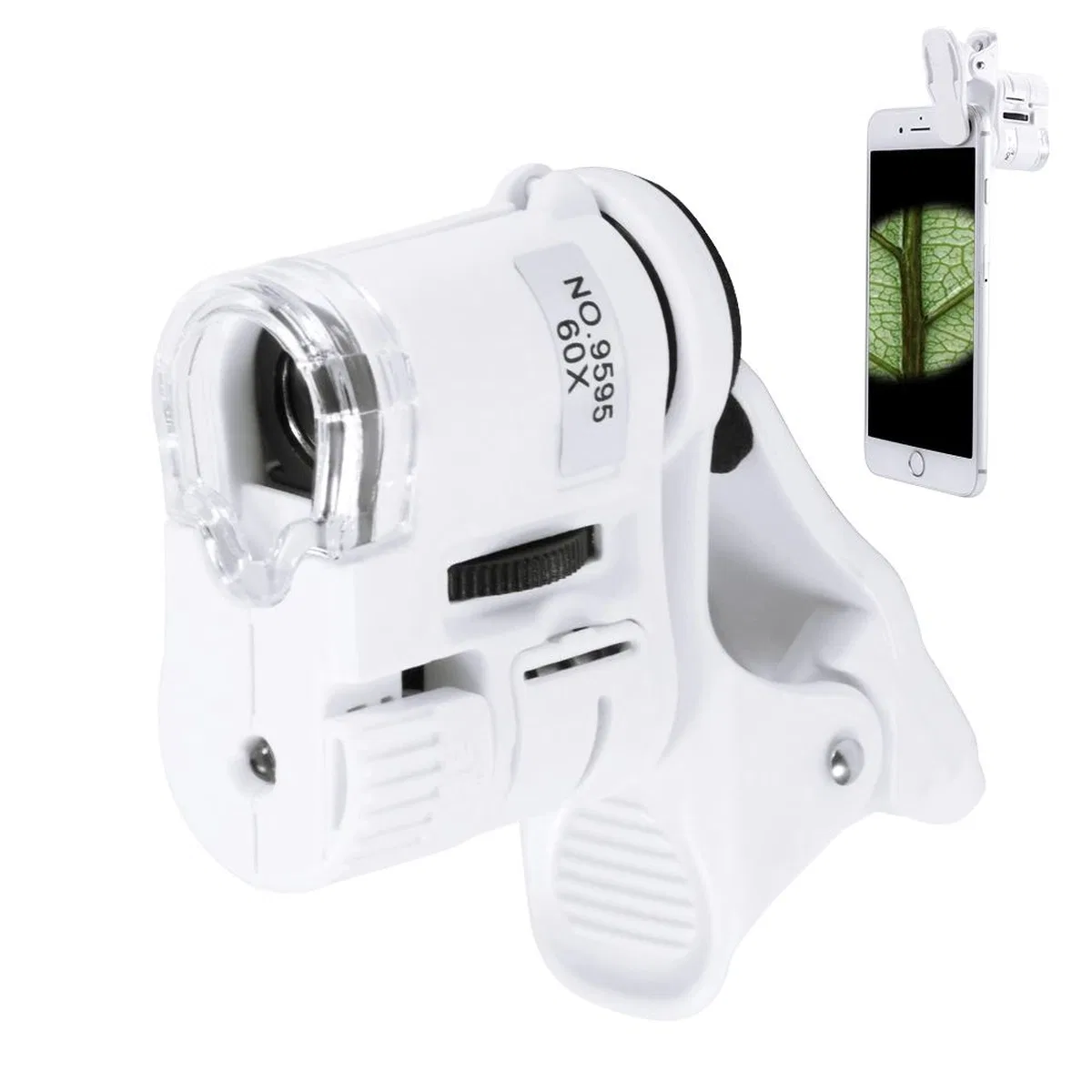 60x Mini Cep Telefonu Için Mandallı Mikroskop Uv Ledli Büyüteç Model Al2431 görsel 4