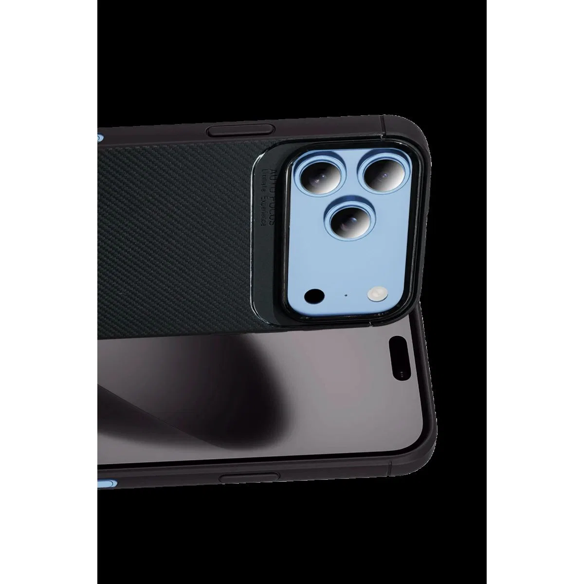 Newface Apple İphone 18 Pro Auto Focus Karbon Kapak - Siyah görsel 2