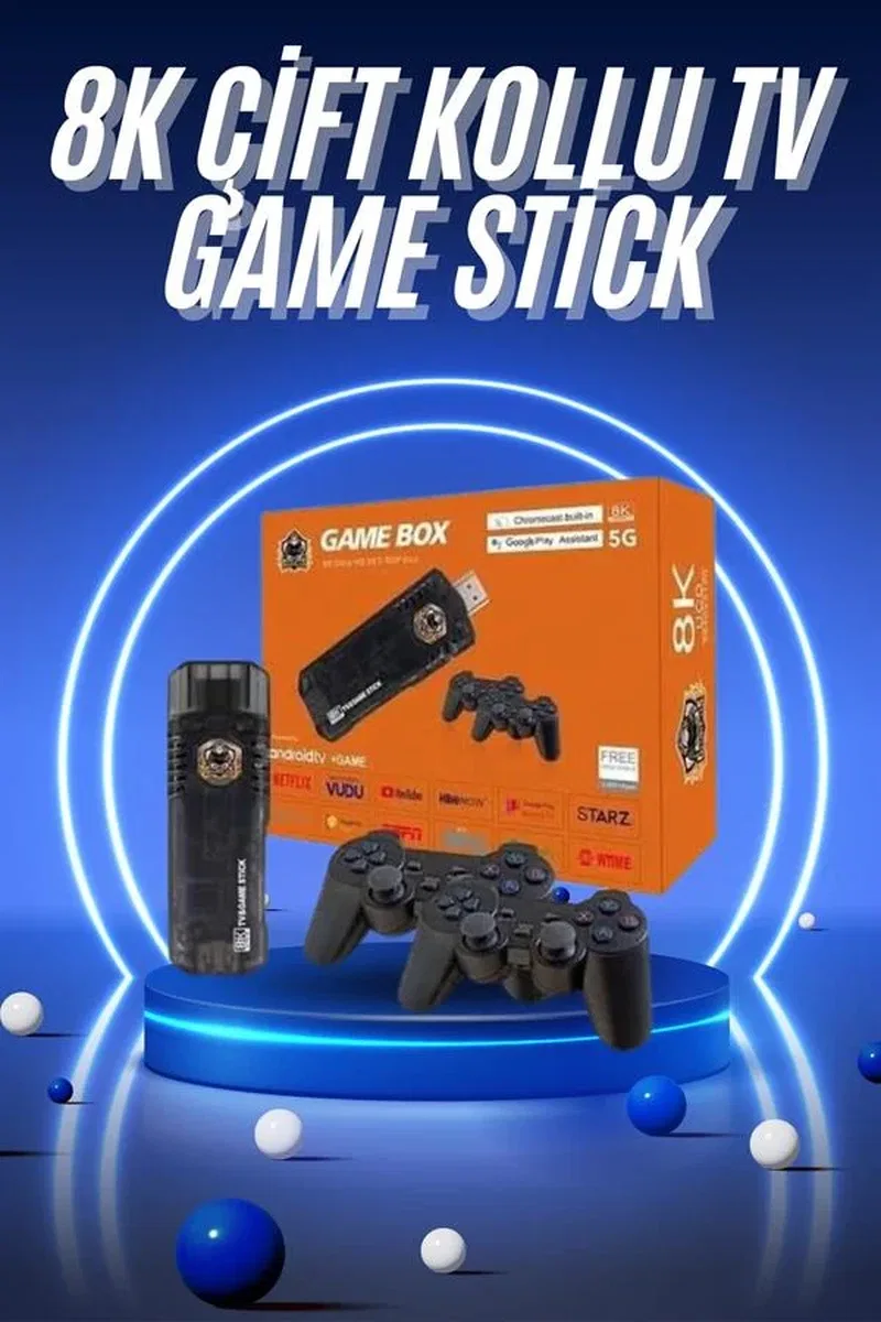 Game Box Android Tv 36500 Oyunlu Atari 5g 8k HDR Ultra HD 64 GB görsel 2