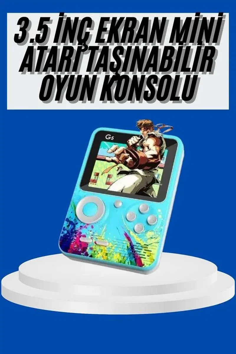 Çocuklara Özel 4K HD Retro Oyun Konsol El Atari Taşınabilir 500 Oyunlu görsel 2