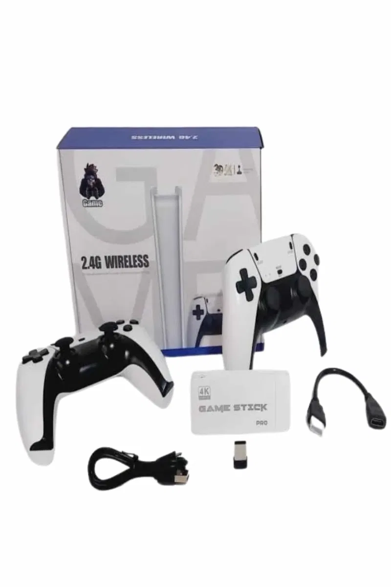 Game Stick 4K Retro Çift Kollu Atari Oyunlari +20000 Oyunlu Konsol Nostalji görsel 3