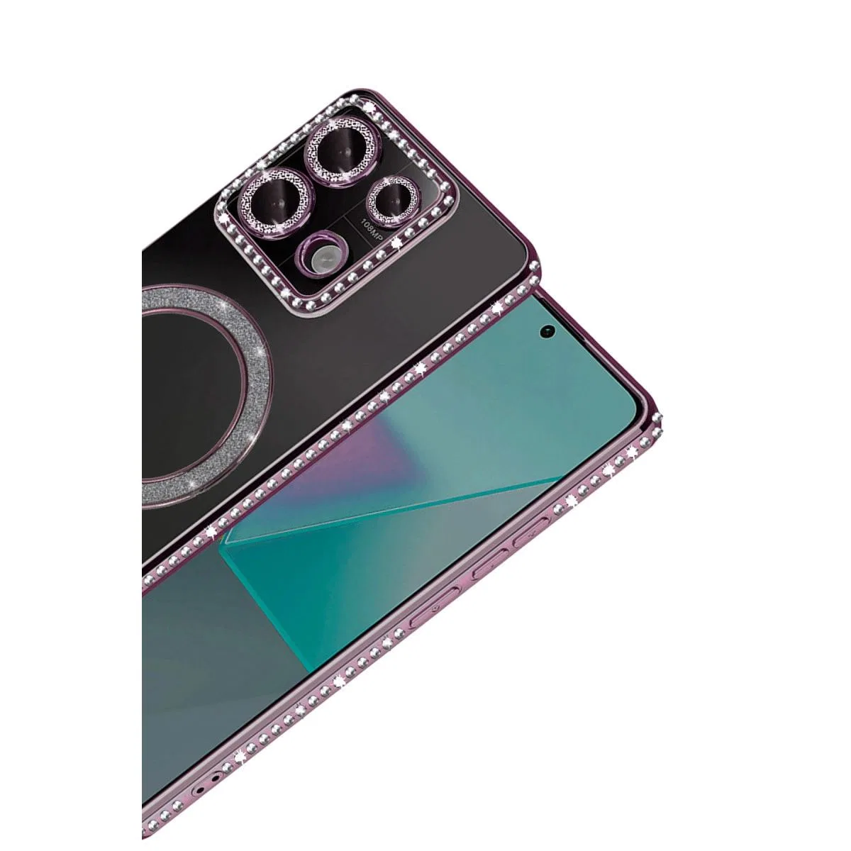 Xiaomi Redmi Note 13 Pro 4g Joke Simli Magneticsafe Kılıf - Pembe görsel 2