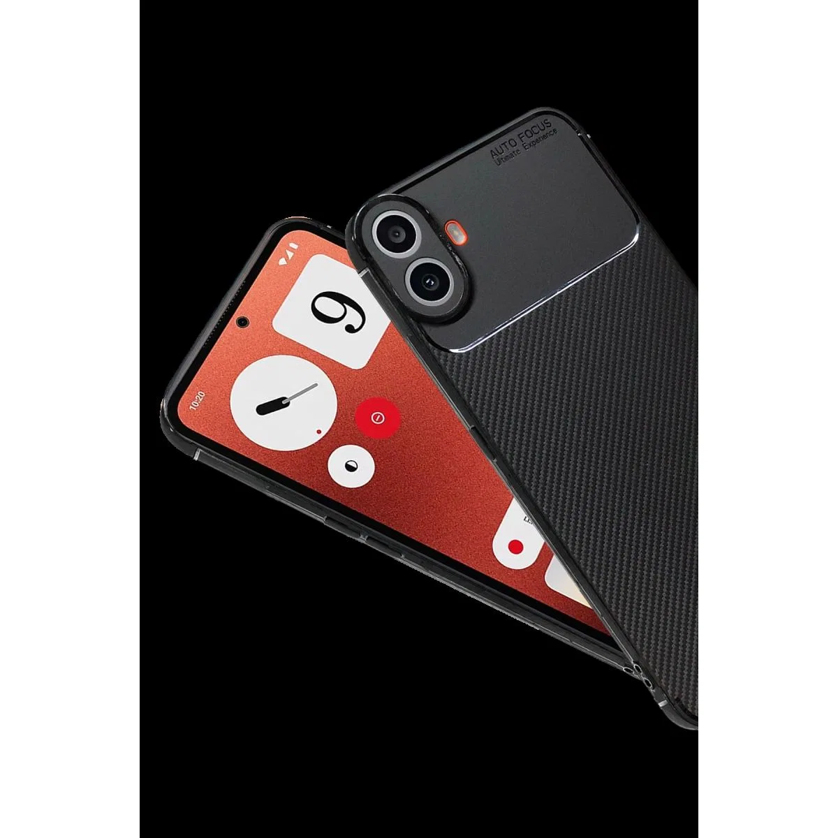 Newface Nothing Phone Nothing Cmf Phone 1 Auto Focus Karbon Kapak - Siyah görsel 4