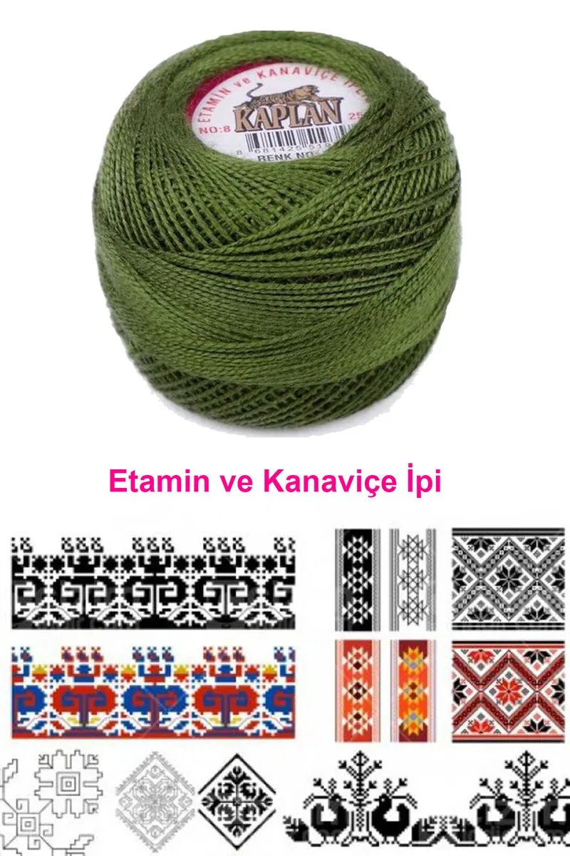 Kaplan Etamin Ve Kanaviçe İpi 8 No Kod/Renk: 116 - Royaleks görsel 2